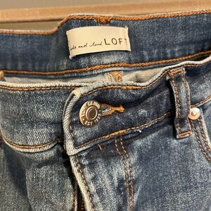 LOFT High Rise Denim Jeans - Dark Blue